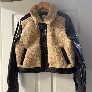 Vegan-Leather Sherpa Cropped Jacket
Maeve by Anthropologie
